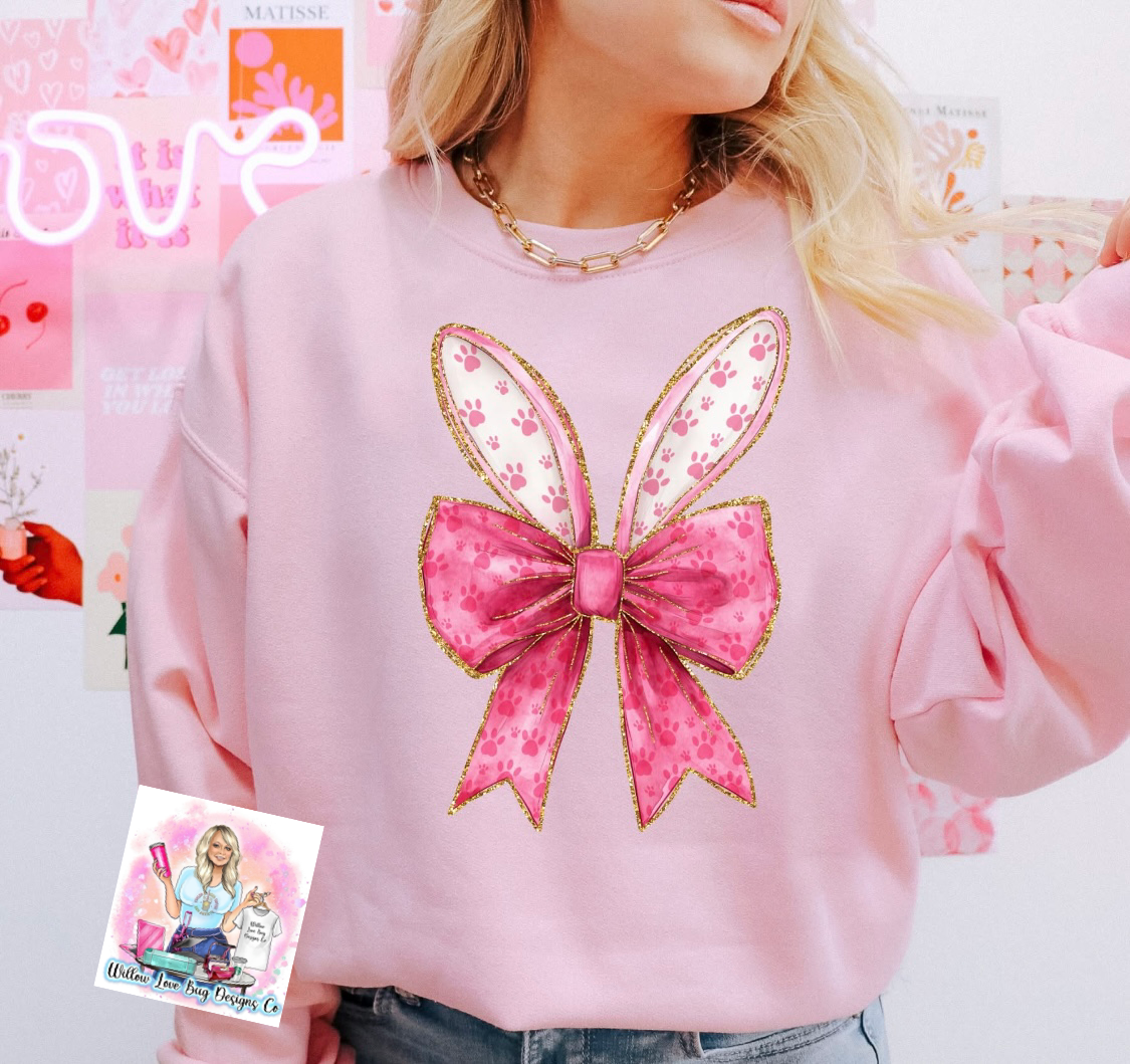 Pink Croquet Bunny Ears Sweatshirt