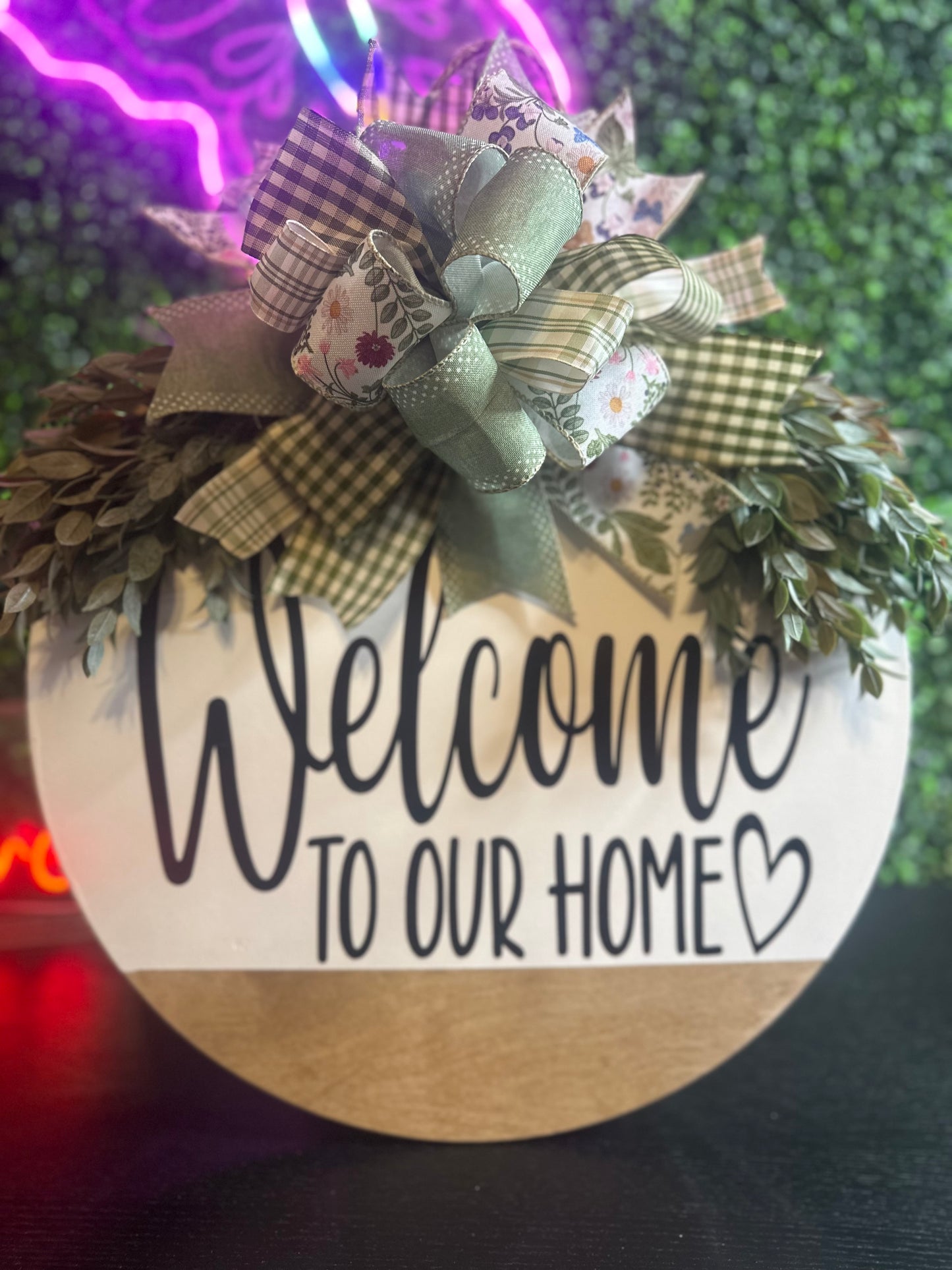 Welcome To Our Home 18" Door Hanger