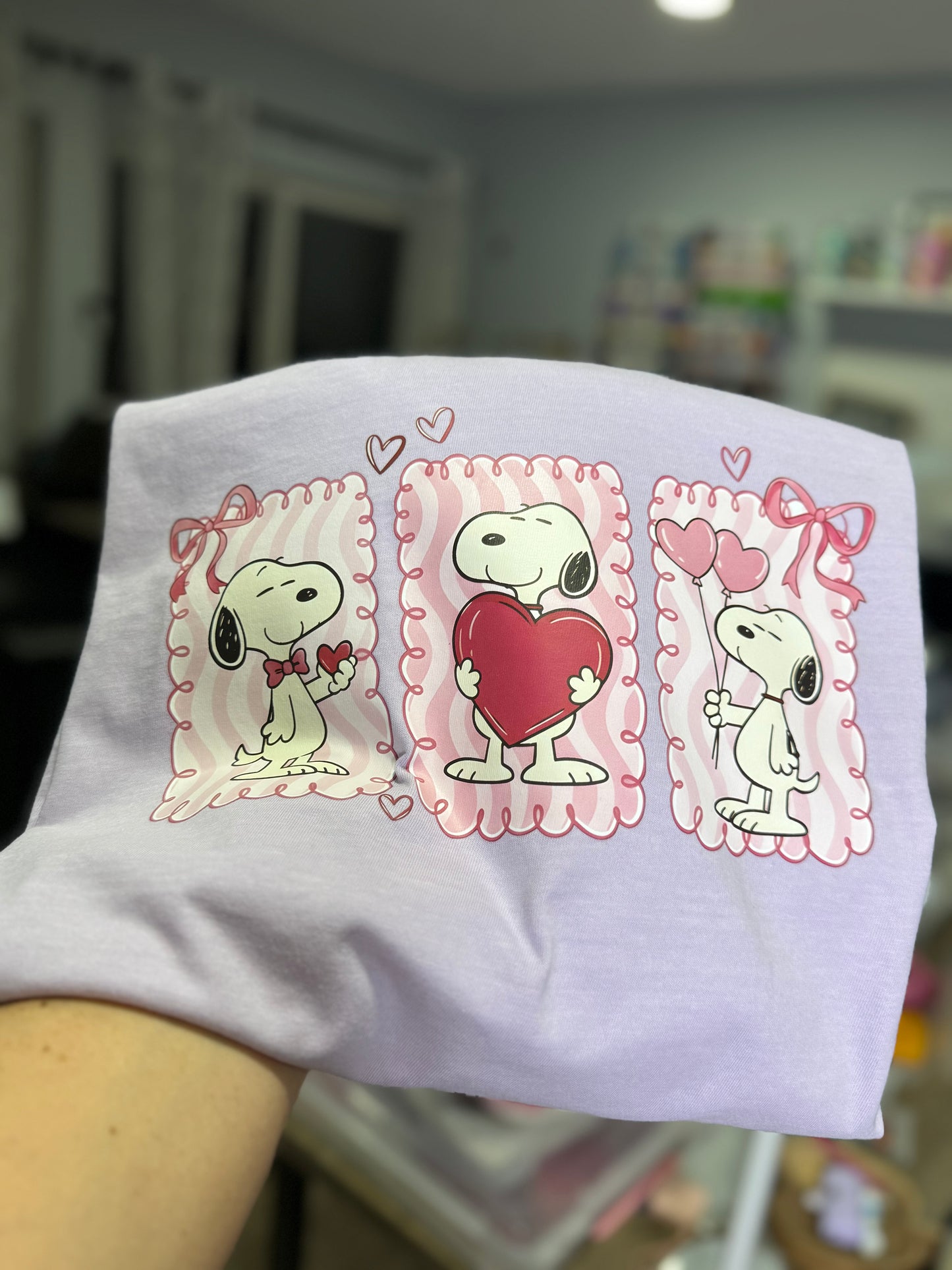 Pink Snoop Hearts Valentines Day Tee
