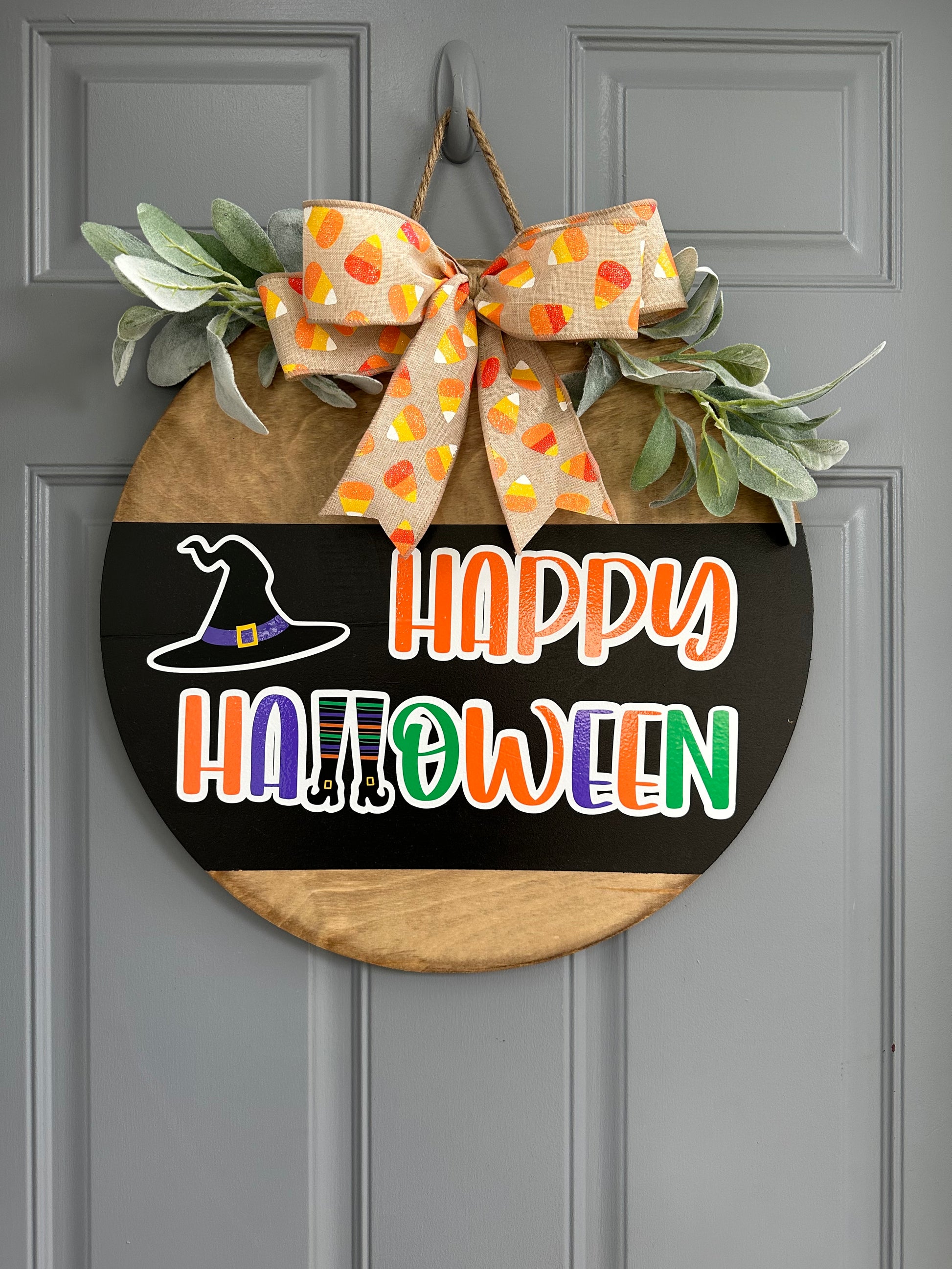 Happy Halloween Door Hanger - Willow Love Bug Designs 