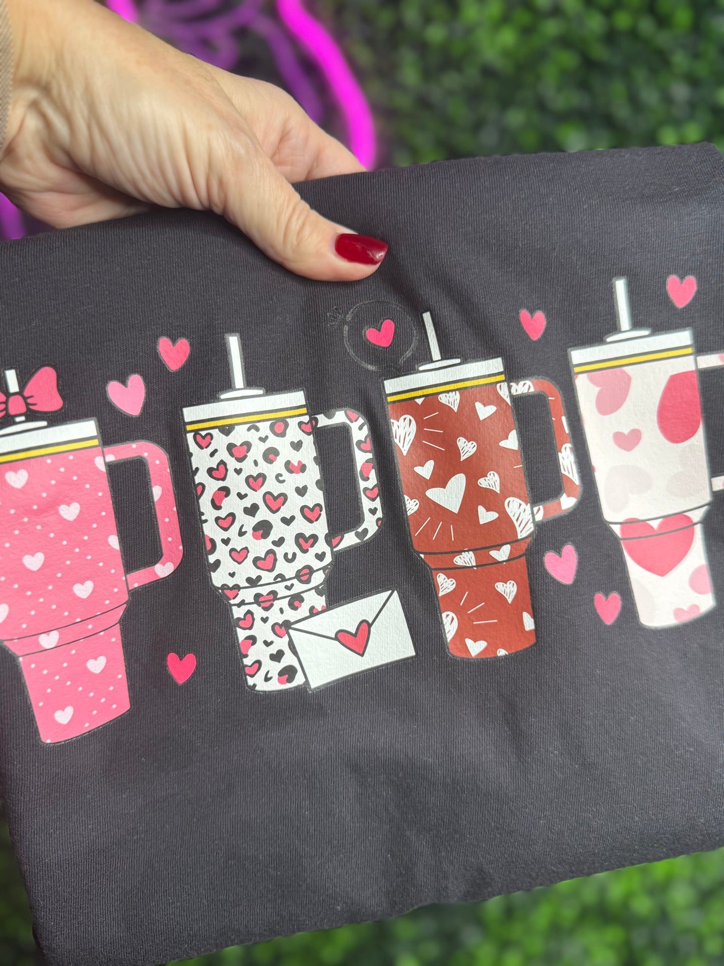 Valentine’s Day Heart Tumblers comfort colors tee