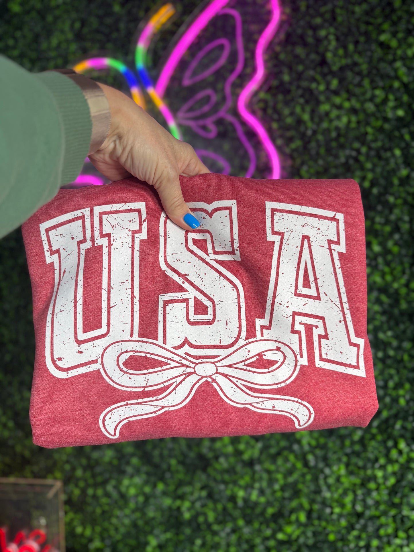 USA Croquet Bow Sweatshirt crewneck
