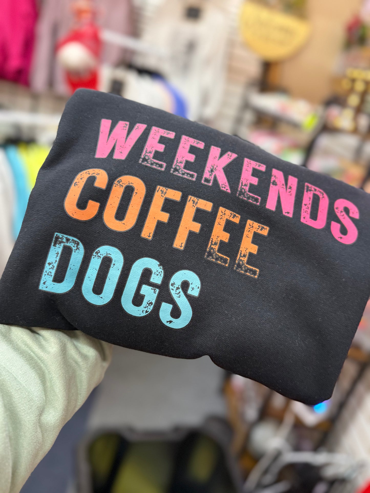 Weekends Coffee Dogs Sweatshirt