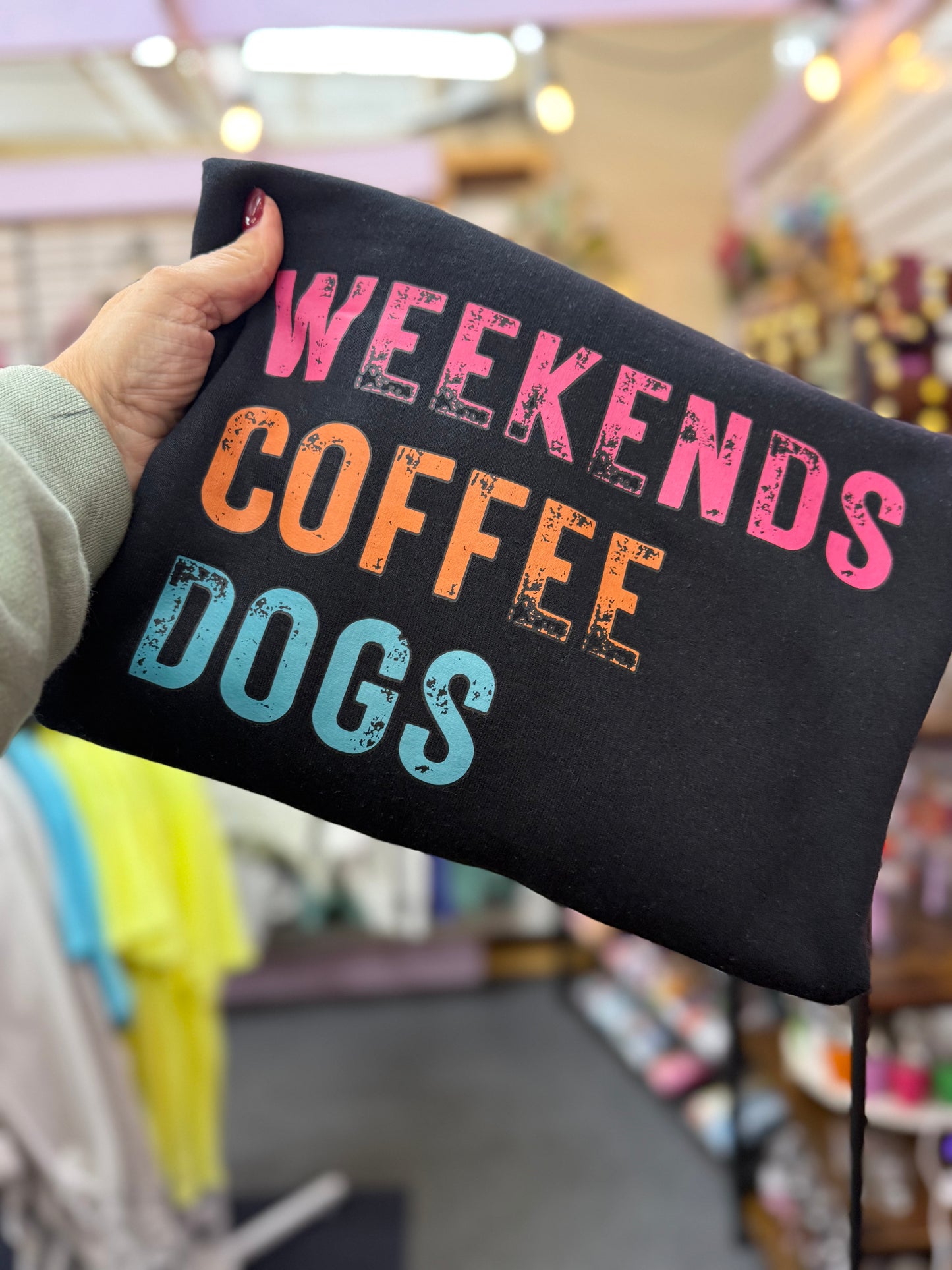 Weekends Coffee Dogs Sweatshirt