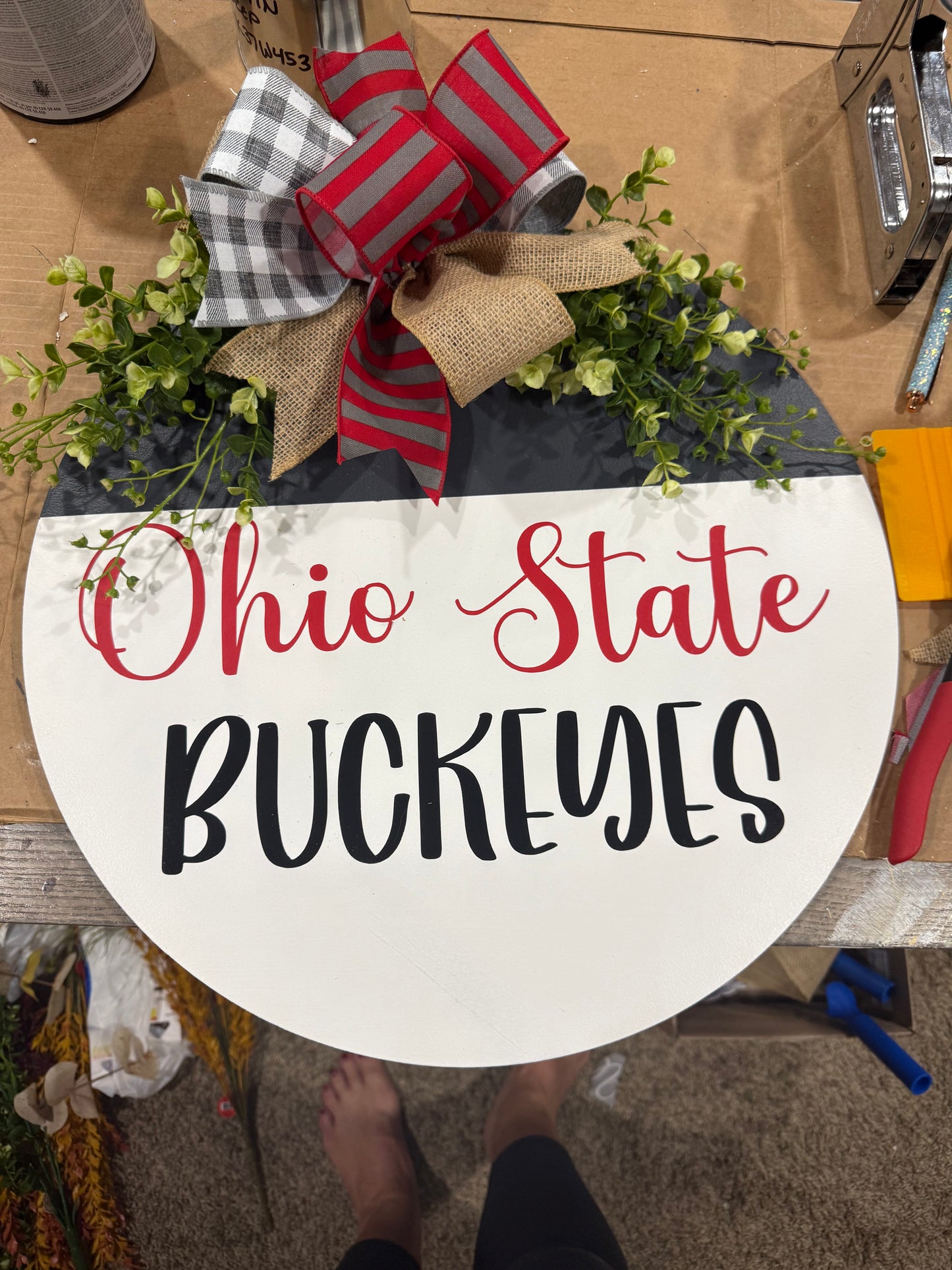 Ohio Football Door Hanger