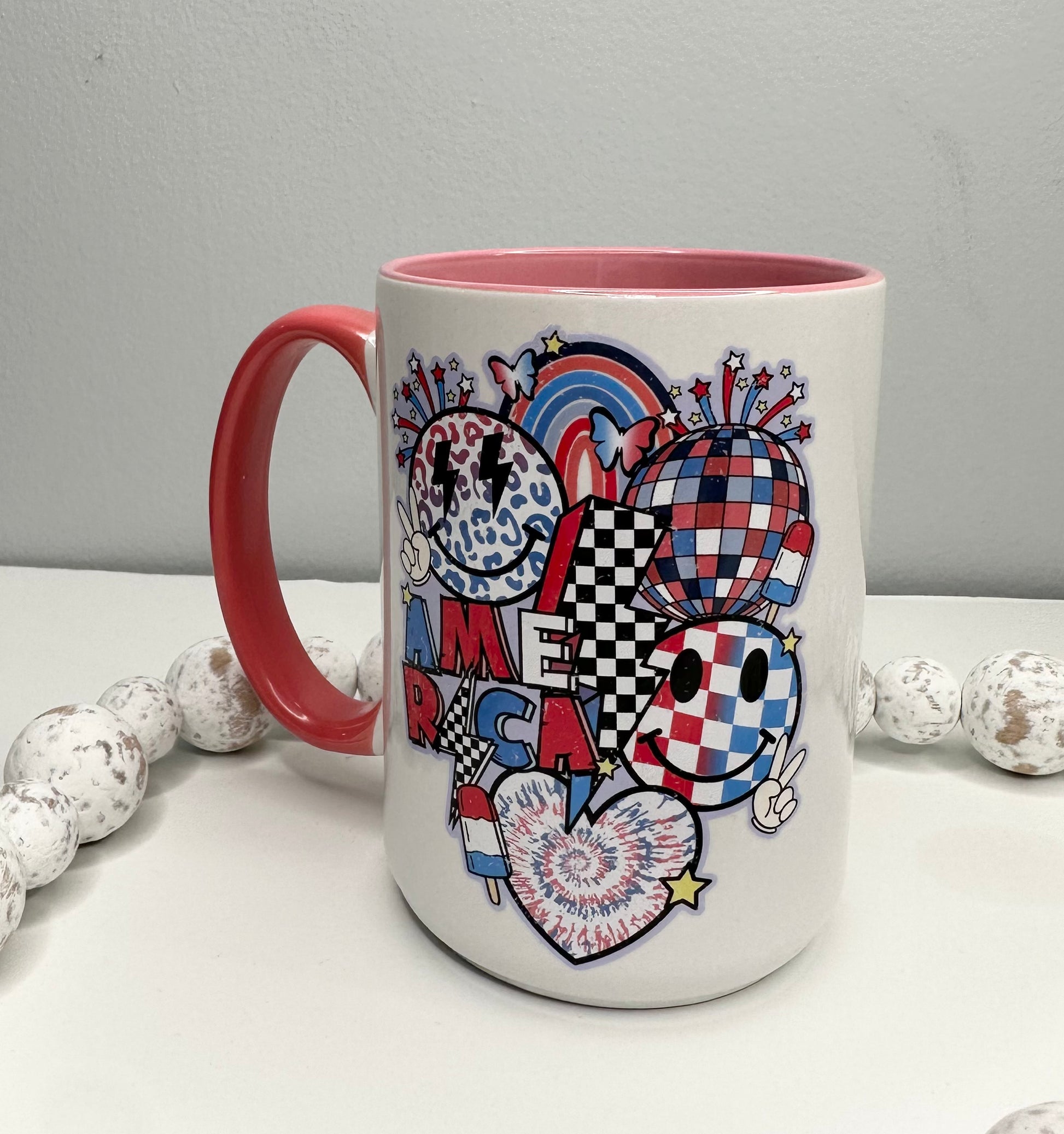 Retro American Coffee Mug - Willow Love Bug Designs 