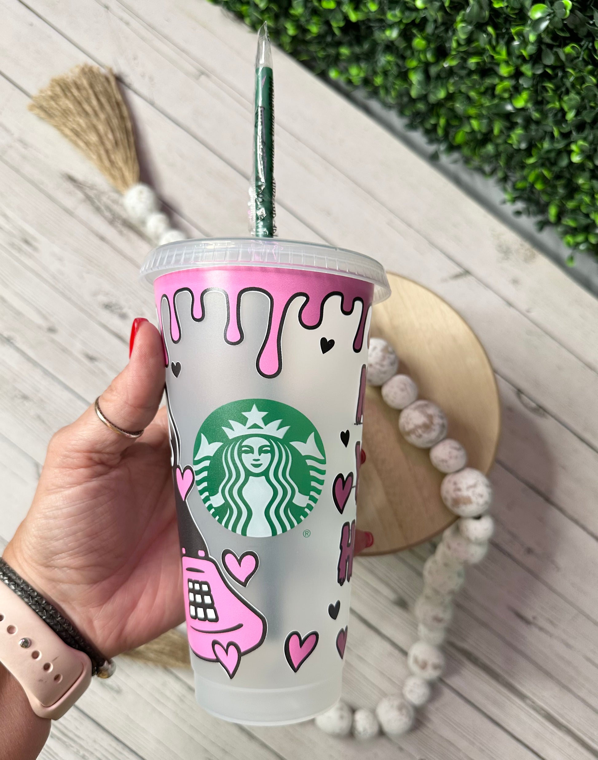 No You Hang Up Venti Cold Cup - Willow Love Bug Designs 