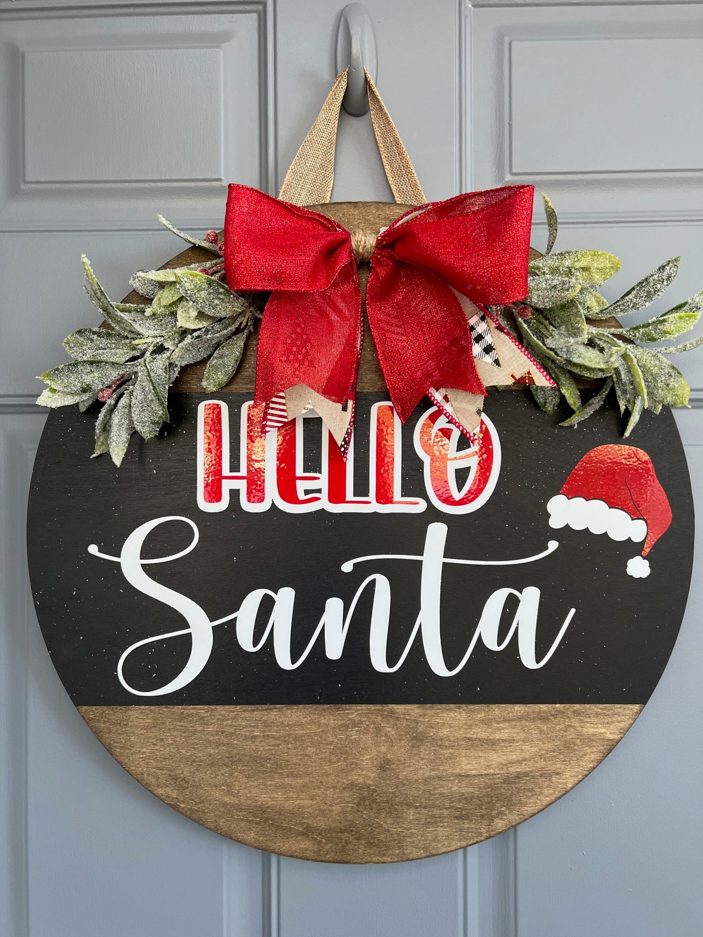 Hello Santa Door Hanger - Willow Love Bug Designs 