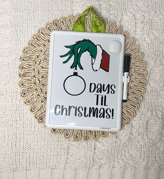 Days Till Christmas White Board - Willow Love Bug Designs 