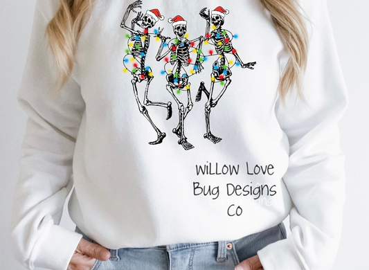 Christmas Skeleton Pullover - Willow Love Bug Designs 