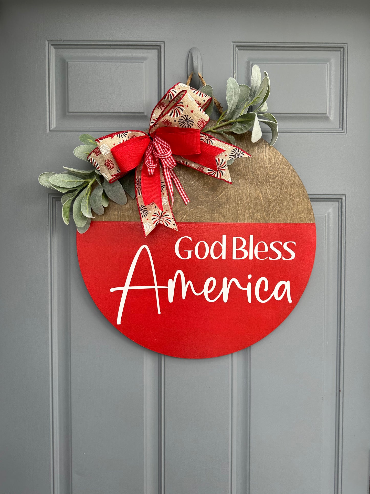 God Bless America Door Hanger - Willow Love Bug Designs 