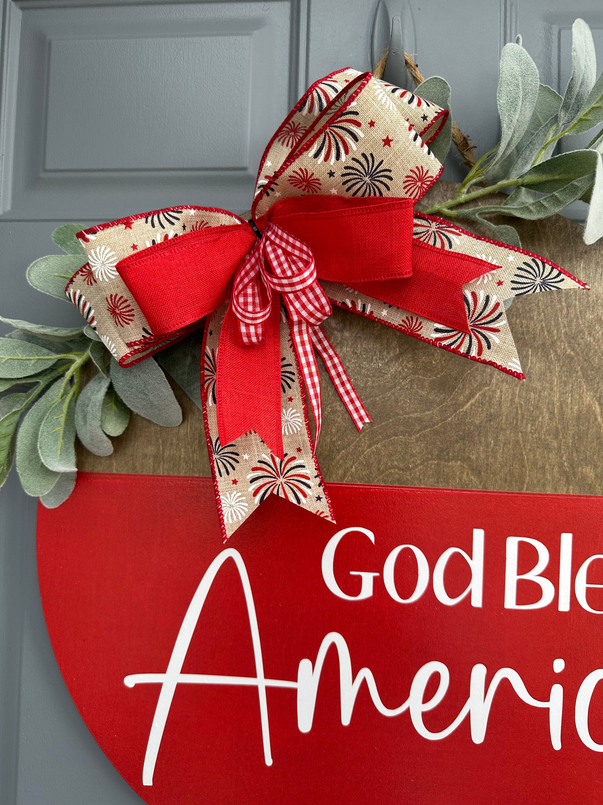 God Bless America Door Hanger - Willow Love Bug Designs 