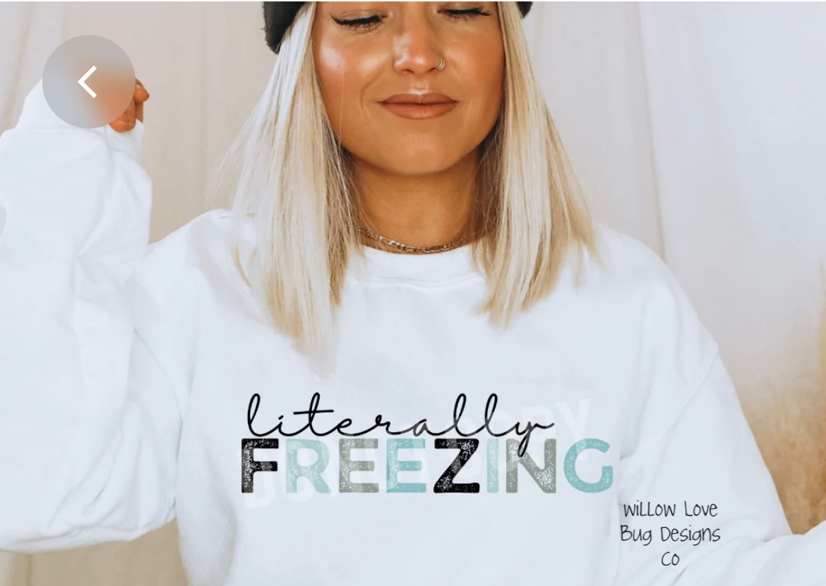 Literally Freezing Pullover - Willow Love Bug Designs 