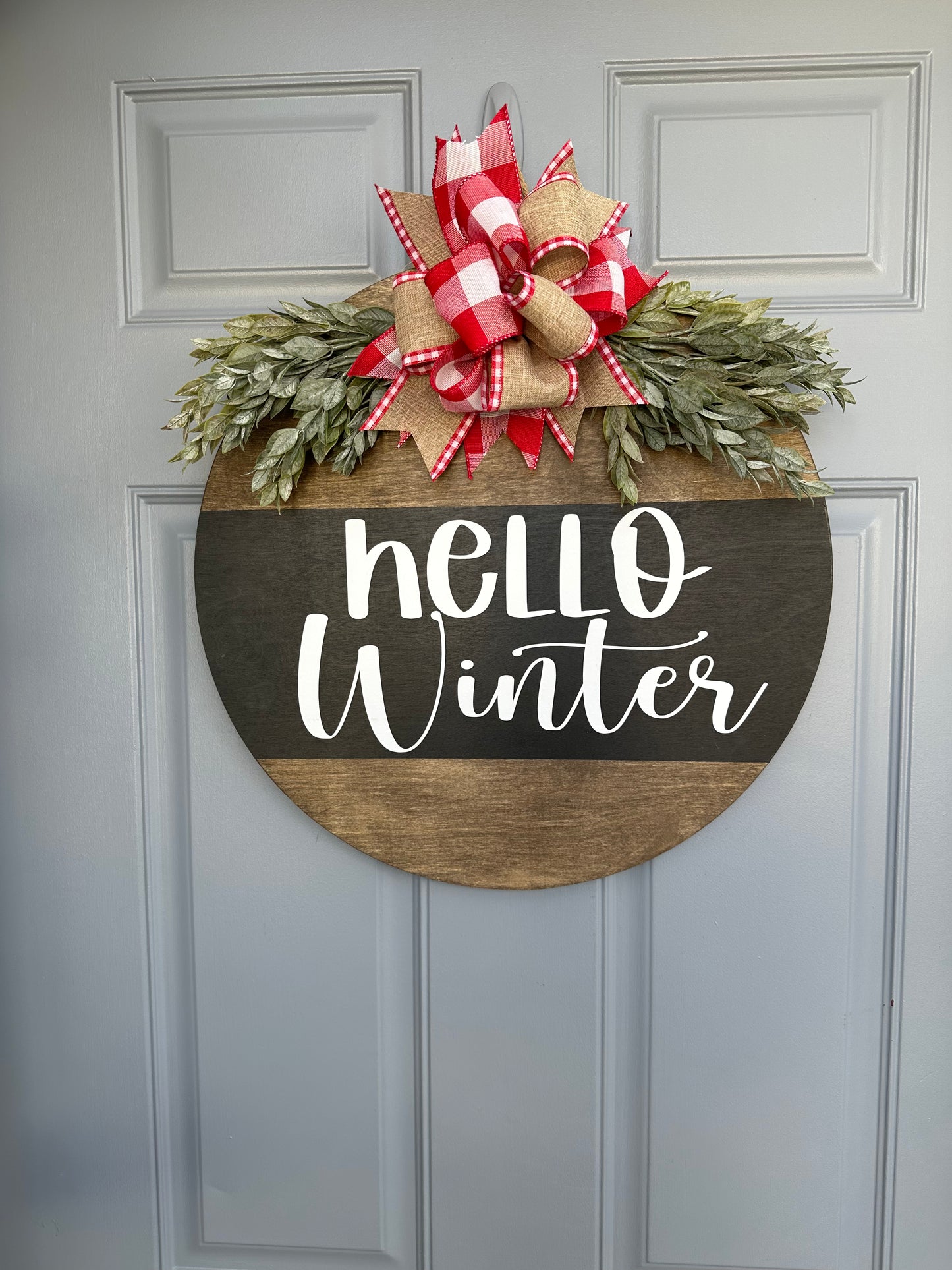 Hello Winter Door Hanger - Willow Love Bug Designs 