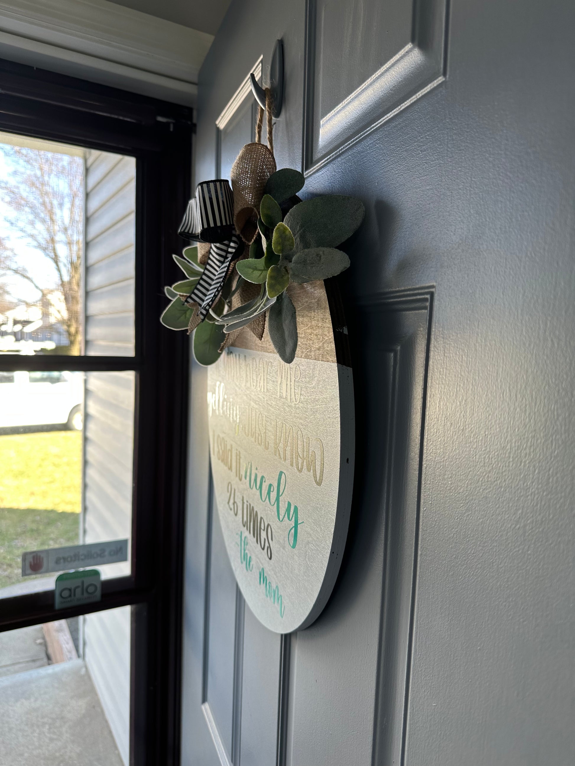 The Mom Door Hanger - Willow Love Bug Designs 