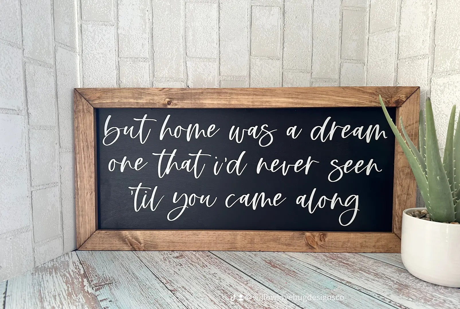Country Song Music Lyrics Wall Sign - Willow Love Bug Designs 