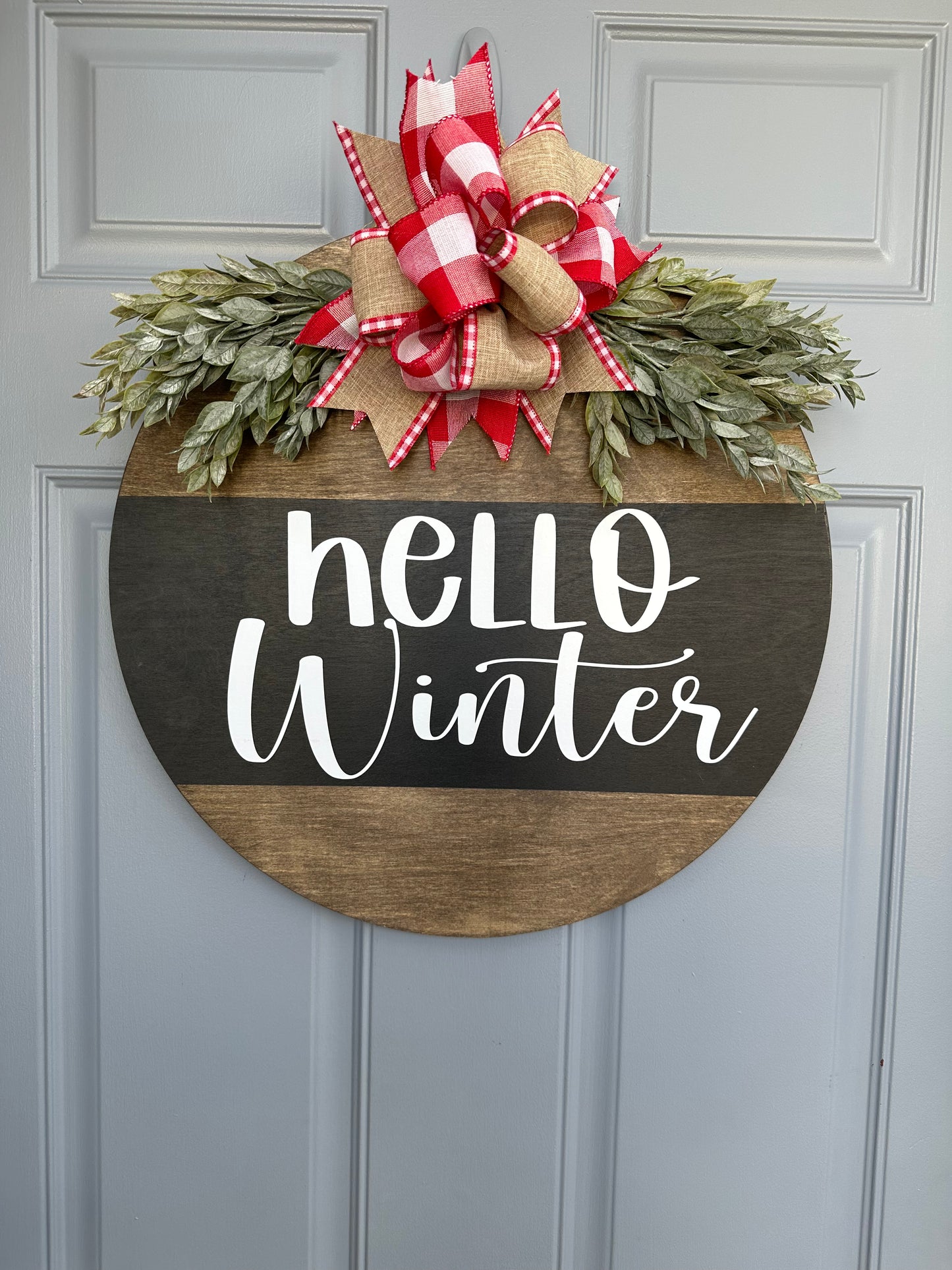 Hello Winter Door Hanger - Willow Love Bug Designs 