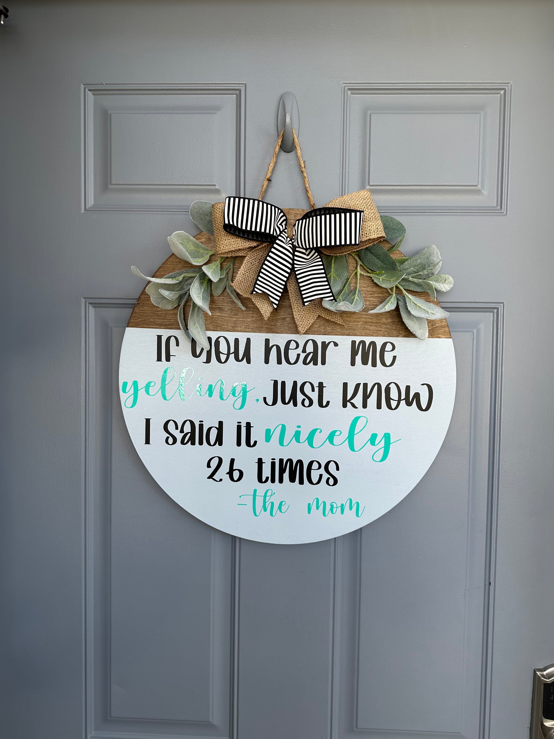 The Mom Door Hanger - Willow Love Bug Designs 